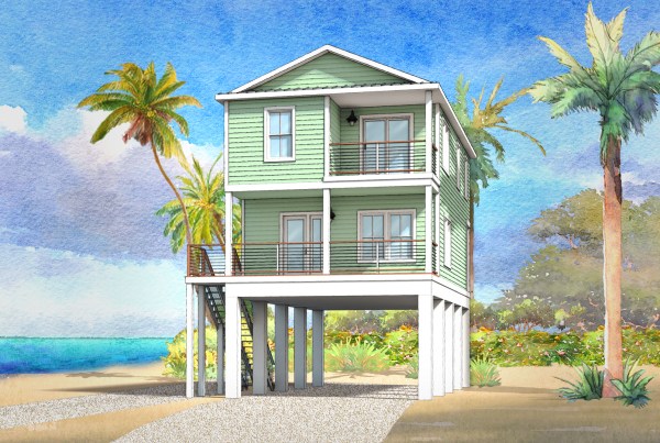 cape san blas modular home rendering